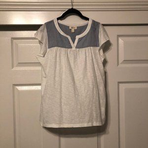 Style & Co Blue and White Blouse